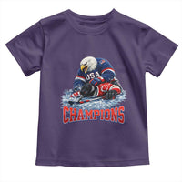 USA Ice Hockey Toddler T Shirt Eagle Dominates Canada 2026 Hockey Champions
