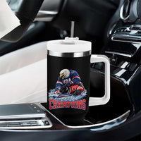 USA Ice Hockey Tumbler With Handle Eagle Dominates Canada 2026 Hockey Champions