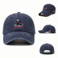 USA Ice Hockey Washed Cotton Baseball Cap Eagle Dominates Canada 2026 Hockey Champions