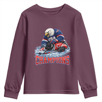 USA Ice Hockey Youth Sweatshirt Eagle Dominates Canada 2026 Hockey Champions