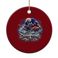 USA Ice Hockey Ceramic Ornament Eagle Dominates Canada 2026 Hockey Champions Graphic