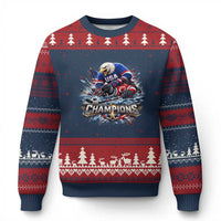 USA Ice Hockey Ugly Christmas Sweater Eagle Dominates Canada 2026 Hockey Champions Graphic