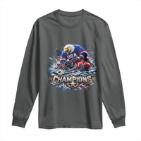 USA Ice Hockey Long Sleeve Shirt Eagle Dominates Canada 2026 Hockey Champions Graphic