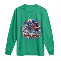 USA Ice Hockey Long Sleeve Shirt Eagle Dominates Canada 2026 Hockey Champions Graphic