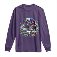 USA Ice Hockey Long Sleeve Shirt Eagle Dominates Canada 2026 Hockey Champions Graphic