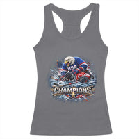 USA Ice Hockey Racerback Tank Top Eagle Dominates Canada 2026 Hockey Champions Graphic