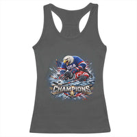 USA Ice Hockey Racerback Tank Top Eagle Dominates Canada 2026 Hockey Champions Graphic