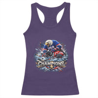 USA Ice Hockey Racerback Tank Top Eagle Dominates Canada 2026 Hockey Champions Graphic