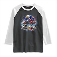 USA Ice Hockey Raglan Shirt Eagle Dominates Canada 2026 Hockey Champions Graphic