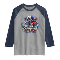 USA Ice Hockey Raglan Shirt Eagle Dominates Canada 2026 Hockey Champions Graphic