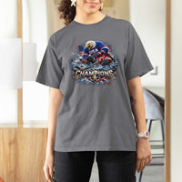 USA Ice Hockey T Shirt For Women Eagle Dominates Canada 2026 Hockey Champions Graphic