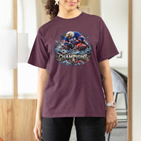 USA Ice Hockey T Shirt For Women Eagle Dominates Canada 2026 Hockey Champions Graphic