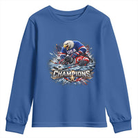 USA Ice Hockey Youth Sweatshirt Eagle Dominates Canada 2026 Hockey Champions Graphic