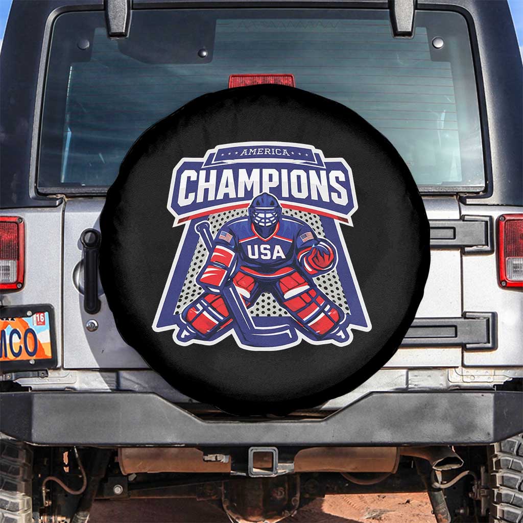 USA Ice Hockey Spare Tire Cover America Champions Patriotic Ice Hockey Team Fan