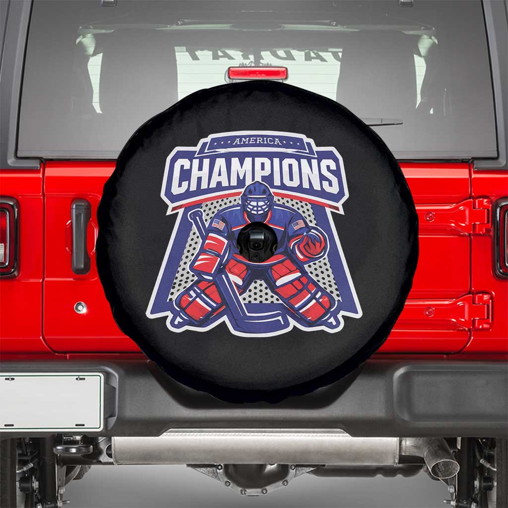 USA Ice Hockey Spare Tire Cover America Champions Patriotic Ice Hockey Team Fan