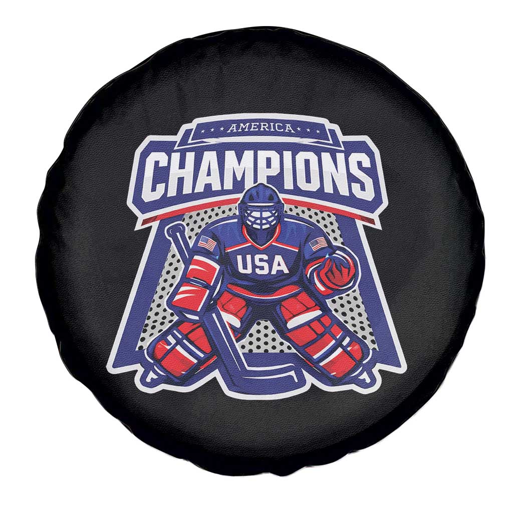USA Ice Hockey Spare Tire Cover America Champions Patriotic Ice Hockey Team Fan