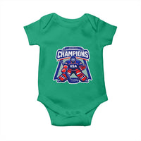 USA Ice Hockey Baby Onesie America Champions Patriotic Ice Hockey Team Fan