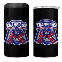 USA Ice Hockey 4 in 1 Can Cooler Tumbler America Champions Patriotic Ice Hockey Team Fan