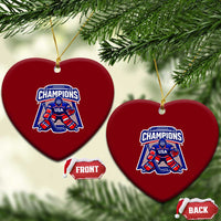 USA Ice Hockey Ceramic Ornament America Champions Patriotic Ice Hockey Team Fan