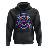 USA Ice Hockey Hoodie America Champions Patriotic Ice Hockey Team Fan