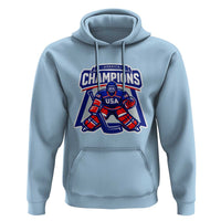 USA Ice Hockey Hoodie America Champions Patriotic Ice Hockey Team Fan