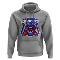 USA Ice Hockey Hoodie America Champions Patriotic Ice Hockey Team Fan