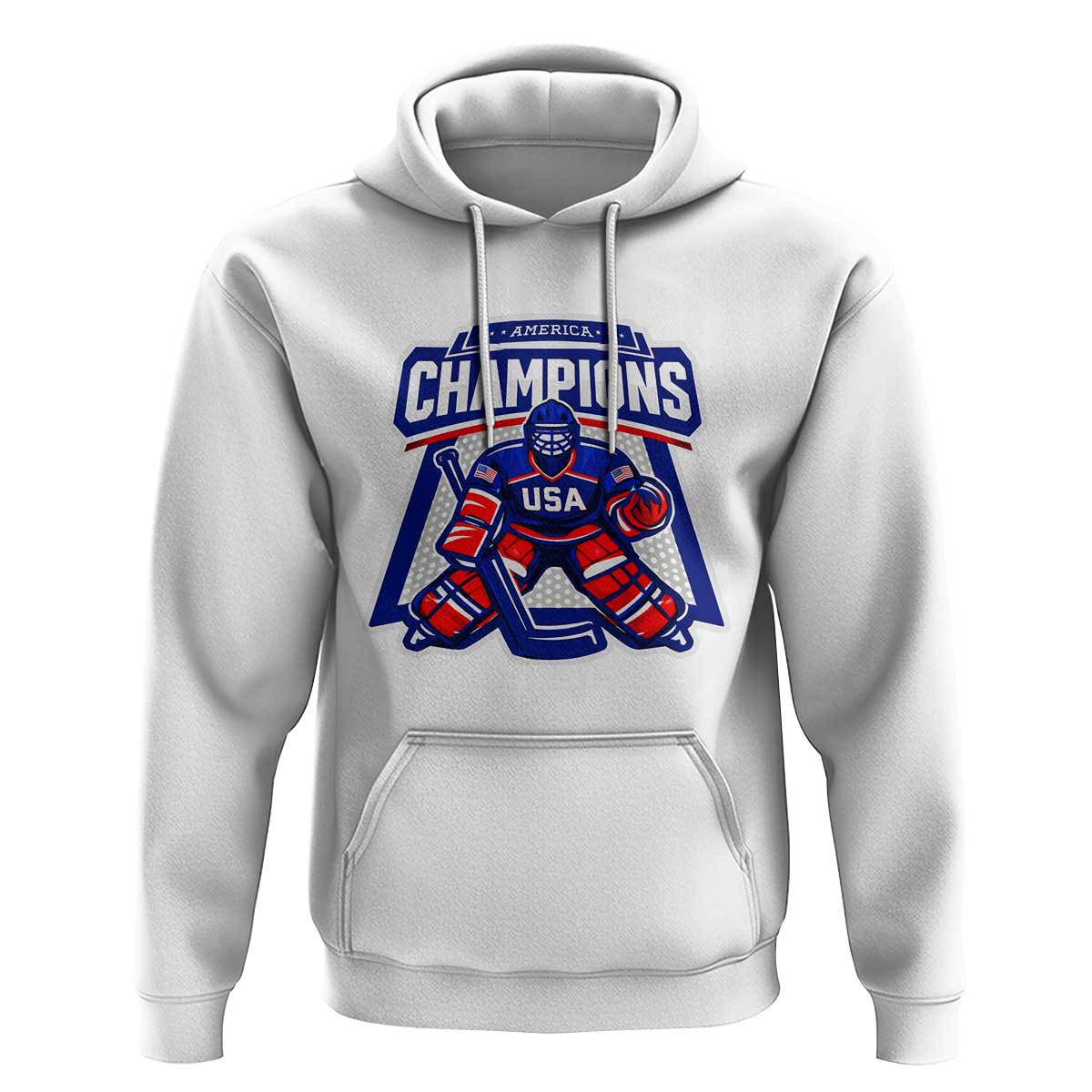 USA Ice Hockey Hoodie America Champions Patriotic Ice Hockey Team Fan