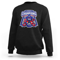 USA Ice Hockey Sweatshirt America Champions Patriotic Ice Hockey Team Fan