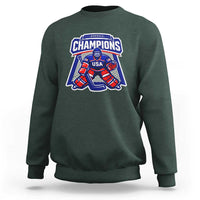 USA Ice Hockey Sweatshirt America Champions Patriotic Ice Hockey Team Fan