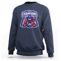 USA Ice Hockey Sweatshirt America Champions Patriotic Ice Hockey Team Fan
