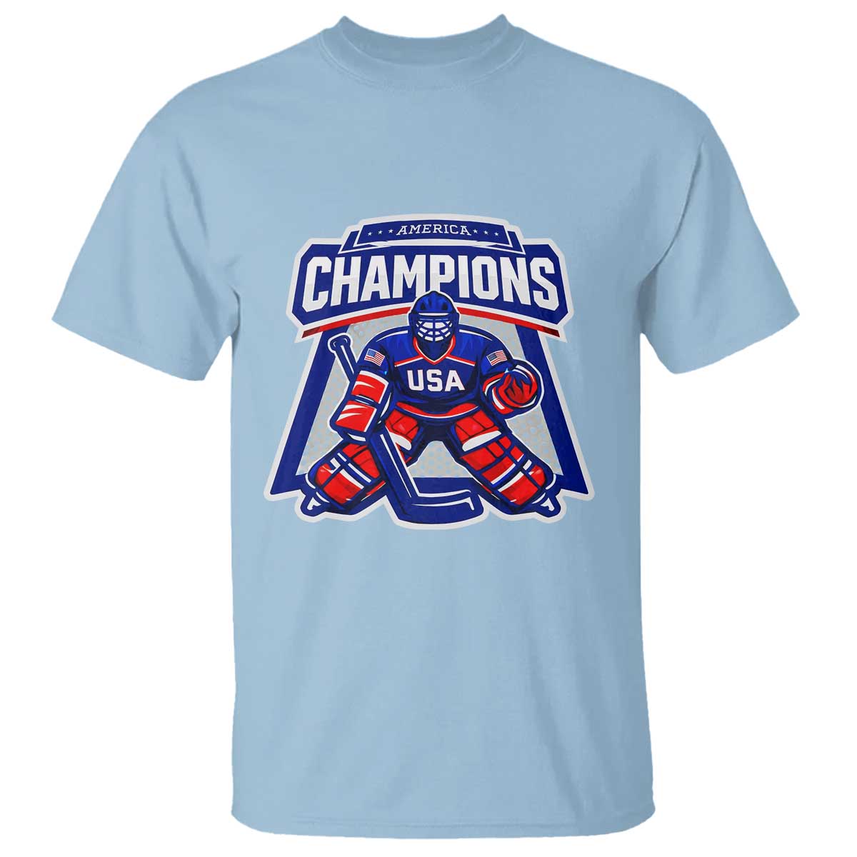 USA Ice Hockey T Shirt America Champions Patriotic Ice Hockey Team Fan