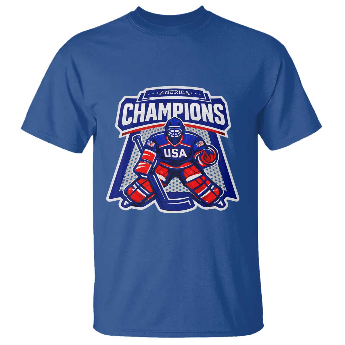 USA Ice Hockey T Shirt America Champions Patriotic Ice Hockey Team Fan
