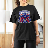 USA Ice Hockey T Shirt For Women America Champions Patriotic Ice Hockey Team Fan