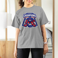 USA Ice Hockey T Shirt For Women America Champions Patriotic Ice Hockey Team Fan