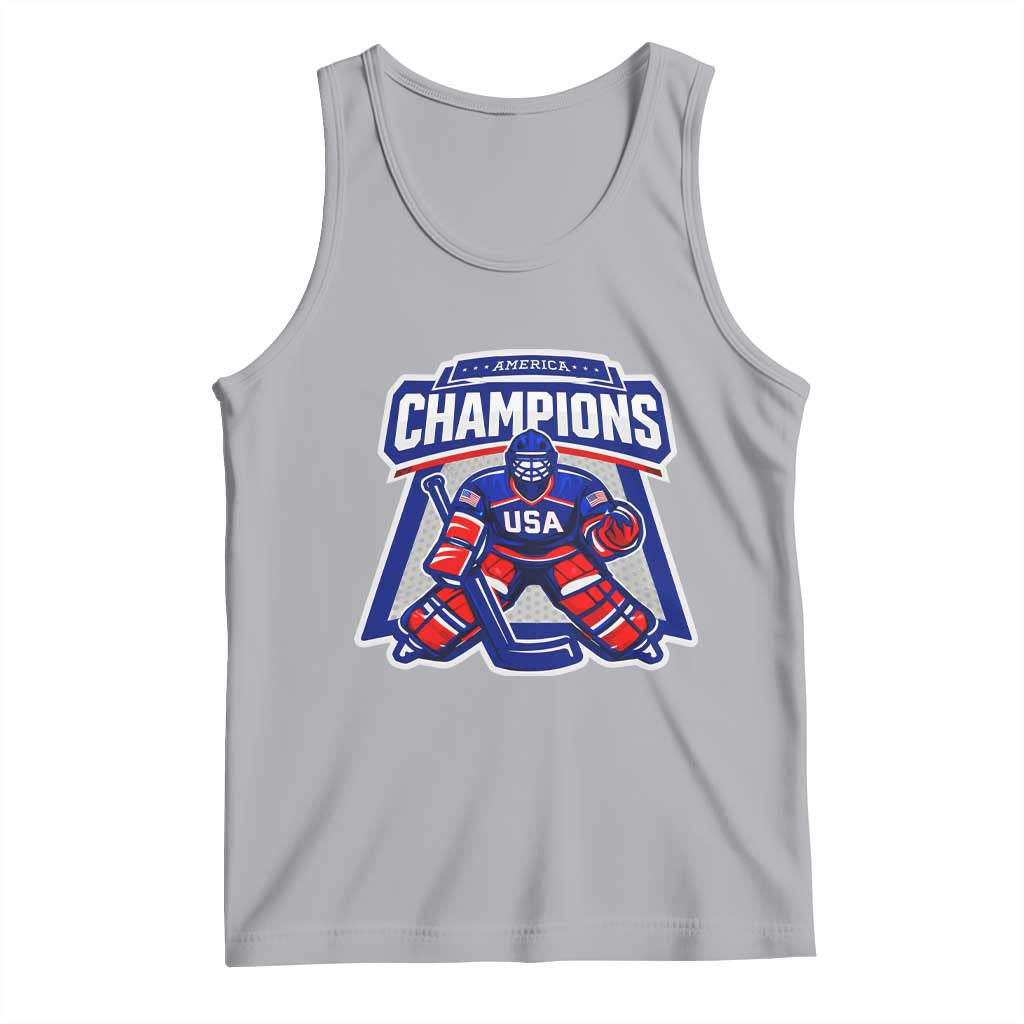USA Ice Hockey Tank Top America Champions Patriotic Ice Hockey Team Fan