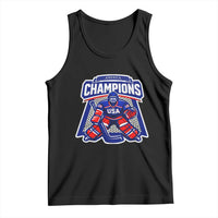 USA Ice Hockey Tank Top America Champions Patriotic Ice Hockey Team Fan