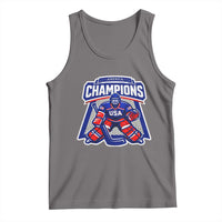 USA Ice Hockey Tank Top America Champions Patriotic Ice Hockey Team Fan