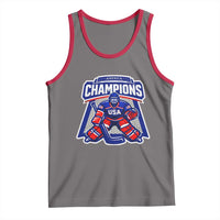 USA Ice Hockey Tank Top America Champions Patriotic Ice Hockey Team Fan