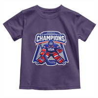 USA Ice Hockey Toddler T Shirt America Champions Patriotic Ice Hockey Team Fan