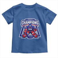USA Ice Hockey Toddler T Shirt America Champions Patriotic Ice Hockey Team Fan