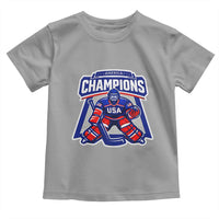 USA Ice Hockey Toddler T Shirt America Champions Patriotic Ice Hockey Team Fan