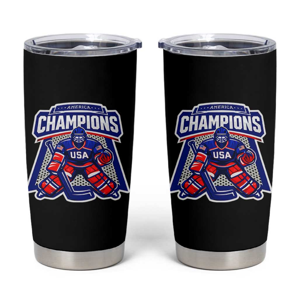 USA Ice Hockey Tumbler Cup America Champions Patriotic Ice Hockey Team Fan