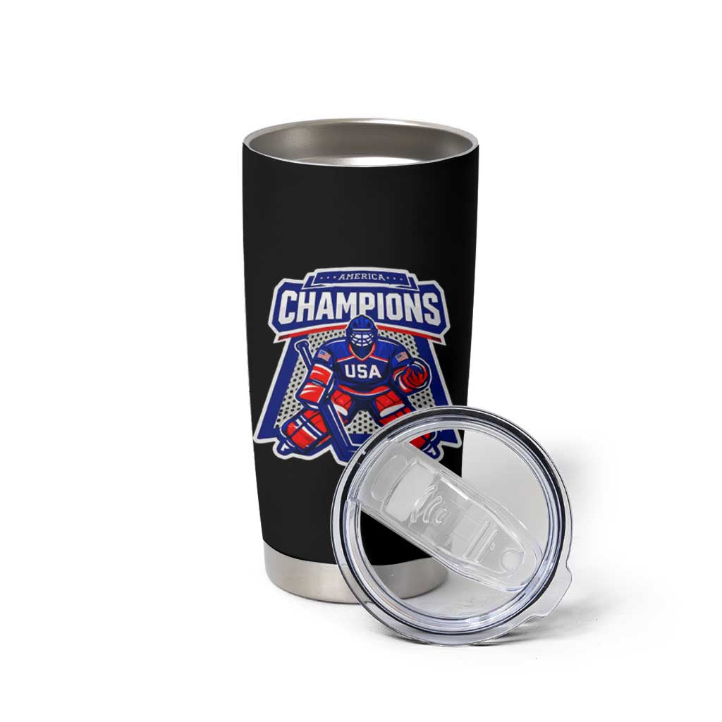 USA Ice Hockey Tumbler Cup America Champions Patriotic Ice Hockey Team Fan