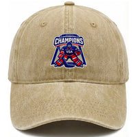 USA Ice Hockey Washed Cotton Baseball Cap America Champions Patriotic Ice Hockey Team Fan