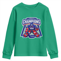 USA Ice Hockey Youth Sweatshirt America Champions Patriotic Ice Hockey Team Fan
