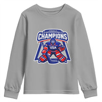 USA Ice Hockey Youth Sweatshirt America Champions Patriotic Ice Hockey Team Fan
