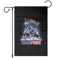 USA Ice Hockey Garden Flag Hockey Champions 2026 USA Players Raising Flag On Ice