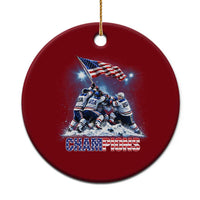 USA Ice Hockey Ceramic Ornament Hockey Champions 2026 USA Players Raising Flag On Ice