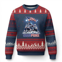 USA Ice Hockey Ugly Christmas Sweater Hockey Champions 2026 USA Players Raising Flag On Ice