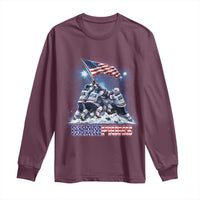 USA Ice Hockey Long Sleeve Shirt Hockey Champions 2026 USA Players Raising Flag On Ice